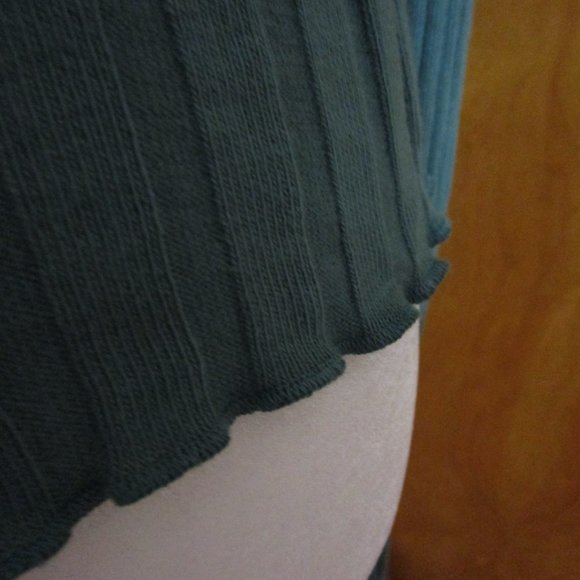 NWT ZARA WOMAN LETTUCE EDGE T SHIRT ribbed high neck SIZE M - Picture 8 of 11